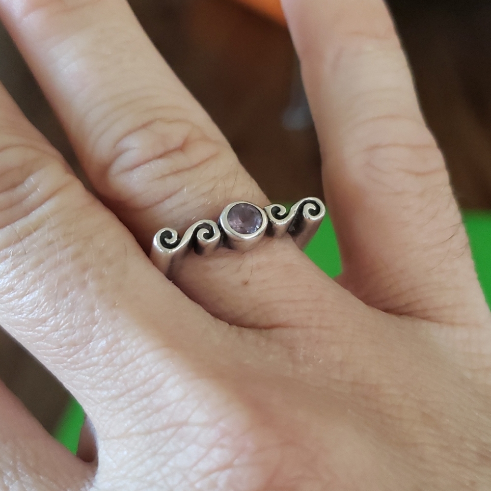 Sterling silver amethyst ring